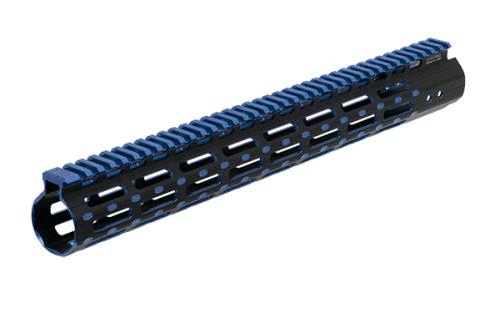Leapers Inc. - UTG UTG PRO M-Lok Super Slim Free Floating Rail Black/Blue 2-Tone Fits AR-15 15" Includes One M-LokPicati
