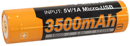 Fenix Lights Flashlights Rechargeable Batteries 18650 (3.6V) 3500U mAh USB Md: ARB-L18-3500U