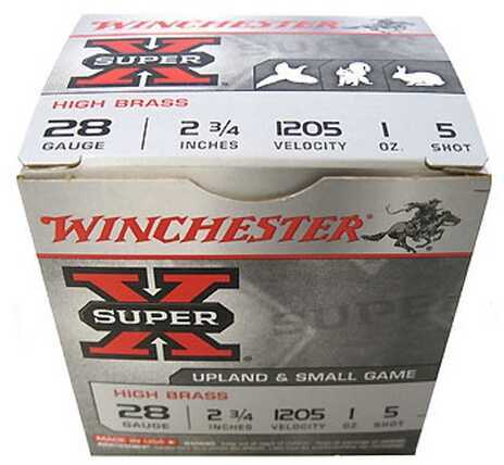 28 Gauge 25 Rounds Ammunition <span style="font-weight:bolder; ">Winchester</span> 2 3/4" 1 oz Lead #5