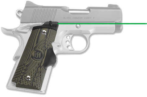 Master Series Laser Grips G10 Green 1911 Compact Boxed Md: LG-911G