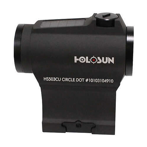 Holosun Paralow Red Dot Sight 1x 2 MOA and 65 Circle Matte Black Md: HS503CU