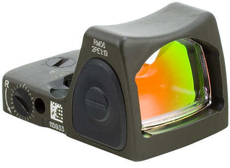 RMR Type 2 Adjustable LED Sight - 3.25 MOA Red Dot Reticle, Cerakote Olive Drab Green Md: RM06-C-700