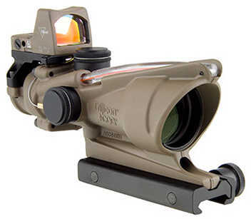 Trijicon 4x32mm ACOG Dual Illumination Scope - Red Chevron .223 Ballistic Ret, 3.25 MOA RMR Type 2 Sight, TA51 Mount, CK