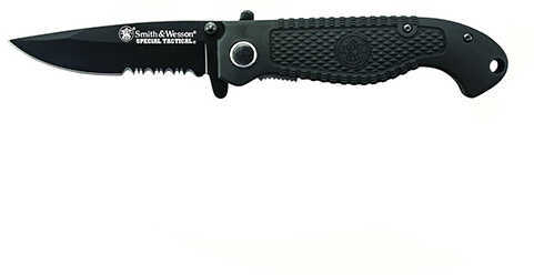 BTI Tools Special Tactical Folder Black, Partially Serrated, Drop Point, Liner Locked, Boxed Md: CKT