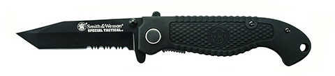 Special Tactical Folder Black Partially Serrated-img-0
