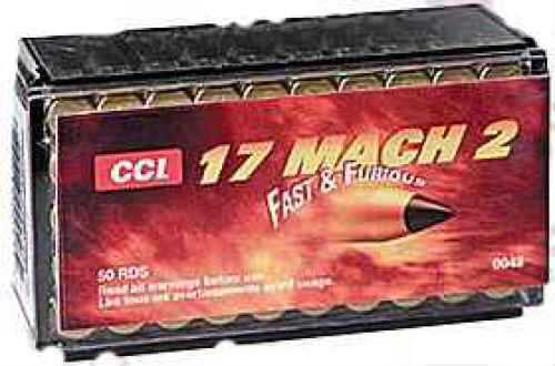 17 Mach 2 50 Rounds Ammunition CCI 17 Grain Ballistic Tip