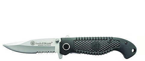 BTI Tools Special Tactical Folder Stainless, Partially Serrated Drop Point, Clam Md: CKTACSDCP