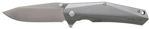 BTI Tools Schrade Frame Lock Drop Point, Satin Finish Blade, Aluminum Handle, Clam Md: SCH306CP
