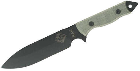 Ranger RAK Assault Knife 6" Plain Blade, Black Micarta Handle Md: 8674