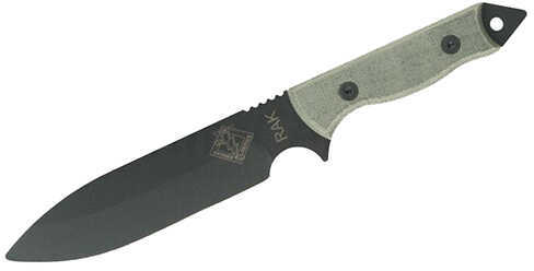 Click to see larger image. Ranger RAK Assault Knife 6" Plain Blade, Black Micarta Handle Md: 8674