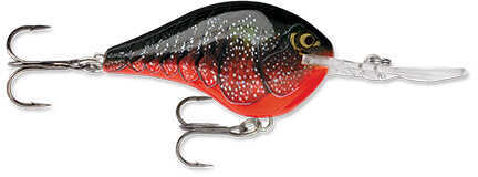 Rapala Dives-To Series Custom Ink Lure Size 10 2 1/4" Length 6 Depth Number 4 Treble Hooks Red Crawdad Per