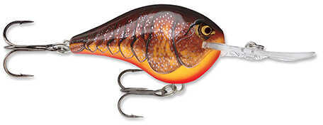 Rapala Dives-To Series Custom Ink Lure Size 06 2" Length 6 Depth Number 5 Treble Hooks Dark Brown Crawdad Per 1