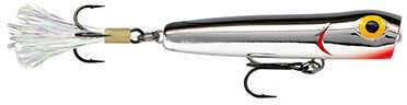 Storm Rattlin Chug Bug Lure 2.5 Inches Topwater Depth Number 6 Hook Metallic Silver/Black Back