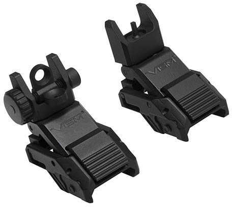 Vism Pro Series AR Flip Up Sight Front and Rear, Black Md: VMARFLC