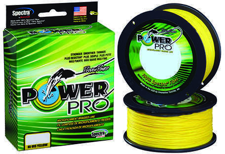 Shimano Power Pro PowerPro Braided Line 150 Yards . 5 lbs Tested, 0.004" Diameter, Hi-Vis Yellow Md: 21100050