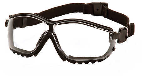 Safety Products V2G Glasses Clear Anti-Fog Lens with Black Strap/Temples Md: GB1810ST