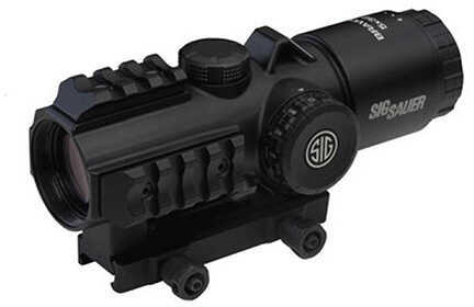 Sig Sauer BRAVO3 Prism Sight 5x30mm 1/2 MOA Adjustments, 5.56mm/7.62mm Horseshoe Dot Reticle, Black