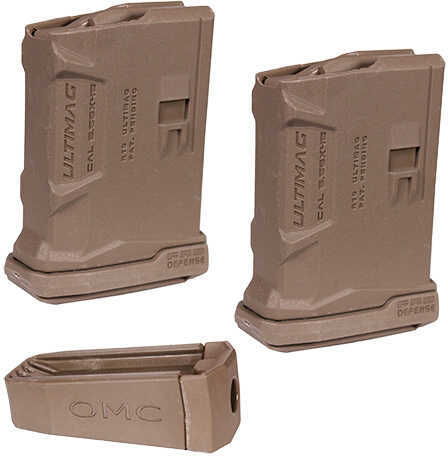 Opposite Magazine Coupler Two 10 Rounds Ultimag Nagazines with Ultimags Flat Dark Earth