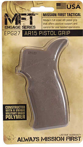 Engage AR15/M16 Pistol Grip Finger Grooves and Oversized Palm Swell, Scorched Dark Earth