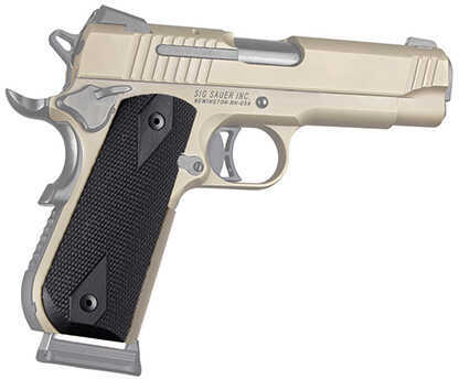 1911 Government Grips Round Heel Checkered, Extreme Series G10, Solid Black