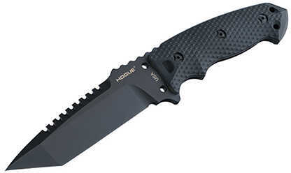 Hogue EX-F01 5 1/2" Fixed Tanto Blade A2 Black Finish Automatic Retention Sheath G10 Solid Scales