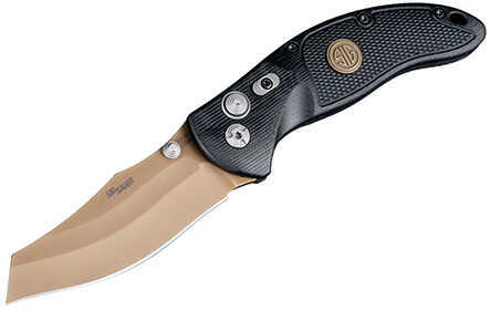 Hogue EX-04 3.5" Sig Sauer Folding Knives Emperor Scorpion, Wharncliffe Blade FDE PVD, G-10 Frame, Solid Black