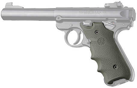 Hogue Ruger MKIV Rubber Grip with Finger Grooves, Olive Drab Green