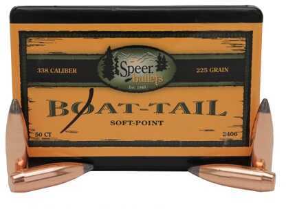 Speer 338 Caliber 225 Grains Spitzer SP BT (Per 50) 2406