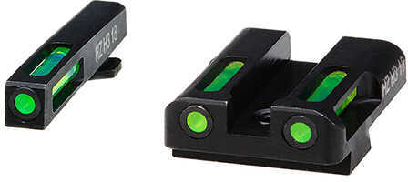 HIVIZ Sight Systems Litewave H3 Tritium/Litepipe for Glock 45 ACP /10mm Set