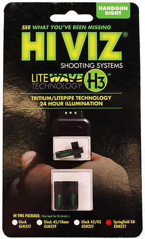 HIVIZ Sight Systems Litewave H3 Tritium/Litepipe Springfield XD, XDS, XDE and XD-M Models