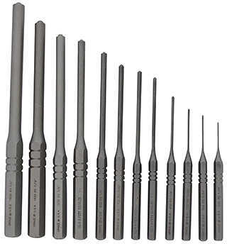 Click to see larger image. Grace USA Tools Professional 12 Pieces Steel Roll Pin Punch Set with Vinyl Pouch