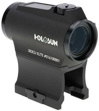 Holosun Elite Green Dot Sight 1x 20mm 65 MOA Circle Weaver- Style Low/Lower 1/3 Co-Witness Mounts