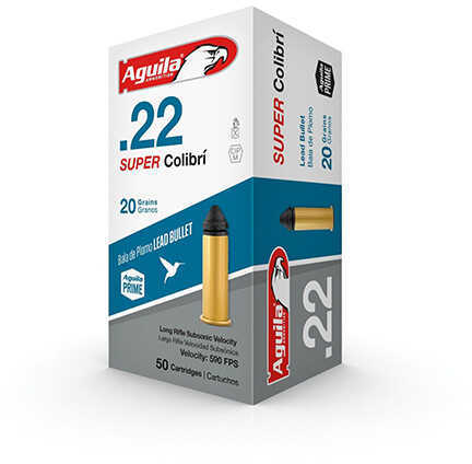 22 Long Rifle 50 Rounds Ammunition Aguila 20 Grain Nose