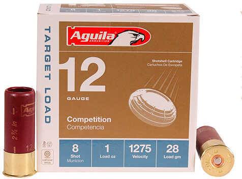12 Gauge 25 Rounds Ammunition Aguila 2 3/4" 1 oz Target #8