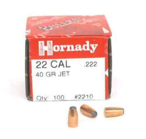 Hornady 22 Caliber Bullets (.222) 40 Grains Jet (Per 100) 2210