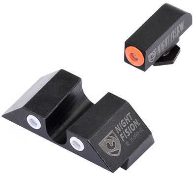 Night Fision Perfect Dot Sight Set for Glock 17/17L/19/22-28/31-35/37-39 Orange Front U White Rear with Green Triti