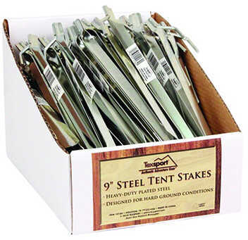 Tex Sport 9" Steel Stakes, Package of 100