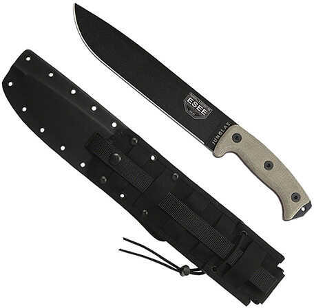 Esee Knives Junglas Fixed Blade Knife 10.38" Drop Point, Micarta Handle, Gray