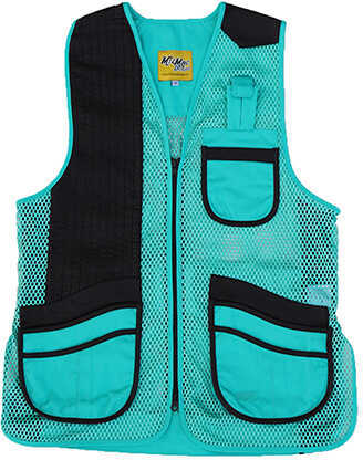 Peregrine MizMac Womens Perfect Fit Mesh Vest Genuine Leather Pad, Turquoise, Right Hand, Small