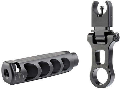 Ultradyne C4 Muzzle Device Combo Dynamount Flip-Up Front Sight Apollo Brake LR-308 5/8"-24