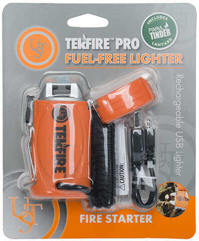 Ultimate Survival Technologies TekFire Pro Fuel-Free Lighter, Orange