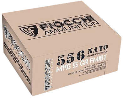 Fiocchi Ammunition 5.56mm NATO 55 Grains, Full Metal Jacket/Boat Tail ...