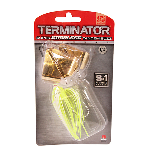Terminator Tandem Buzz 1/2 oz, Chartreuse White Shad, Package of 1