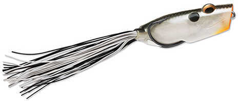 Terminator Popping Frog 2 1/2" Length 9/16 oz Smoke Silver Shad Package of