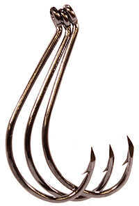 Eagle Claw Down Point Long Shank Octopus Hook Freshwater 9/0 Size Platinum Black Package of 3