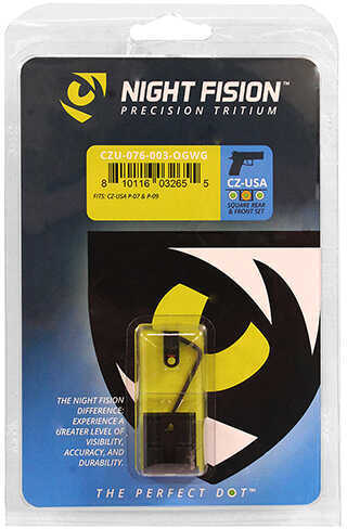 Night Fision Perfect Dot Sight Set CZ-USA P-07 & P-09 P-10 Square Notch Rear + Front White Front/Orange