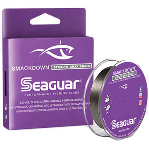 Seaguar Smackdown Line 150 Yards, 40 lbs Tested, .011" Diameter, Stealth Gray