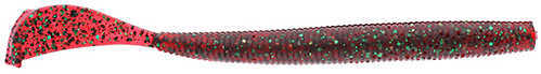 Strike King Lures Rage Tail Cut-R Worm 7" Length, Red Bug, Package of 6