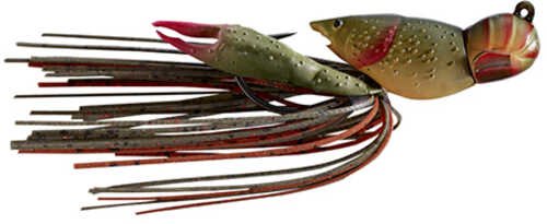 LiveTarget Hollow Body Craw Jig 1 1/2" Length 3/8 oz Variable Depth Brown/Red Package of