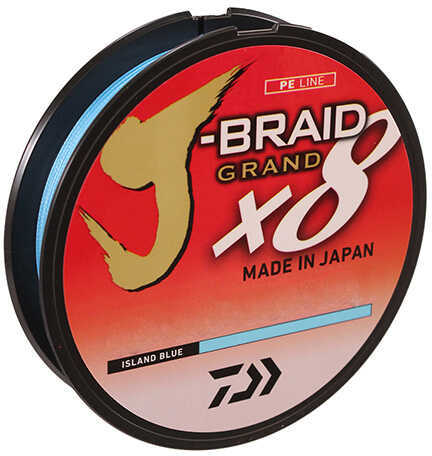 Daiwa J-Braid x8 Grand Braided Line 150 Yards , 8 lbs Tested, .005" Diameter, Island Blue